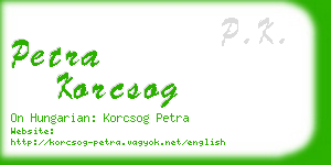 petra korcsog business card
